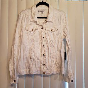 ladie's denim jacket with crystals applied